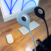 Wireless LED reading lamp with clip + black micro USB cable