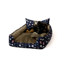 GO GIFT Dog and cat bed XL - brown - 100x80x18 cm