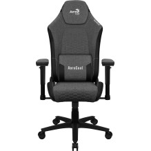 Aerocool CROWNASHBK, Ergonomiška žaidimų kėdė, Reguliuojamos pagalvėlės, AeroWeave technologija, juoda