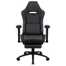 „Aerocool ROYALSLATEGR Premium Ergonomic“ žaidimų kėdžių kojų atramos „Aerosuede“ technologijos pilkos spalvos