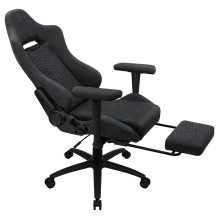 „Aerocool ROYALSLATEGR Premium Ergonomic“ žaidimų kėdžių kojų atramos „Aerosuede“ technologijos pilkos spalvos