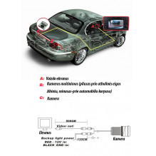 CM-20 Galinio vaizdo kamera automobiliams chromuota