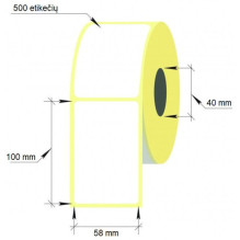 Adhesive thermal labels 58x100mm, 500 pcs.