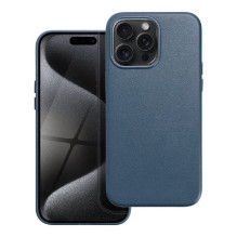 Dėklas Leather Mag Cover (MagSafe) skirtas iPhone 15 Pro Max mėlynas