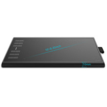 HUION H1060P grafinis planšetinis kompiuteris 5080 lpi 250 x 160 mm USB juodas