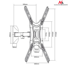 TV &amp; Monitor Wall Mount Maclean MC-758 Brackets