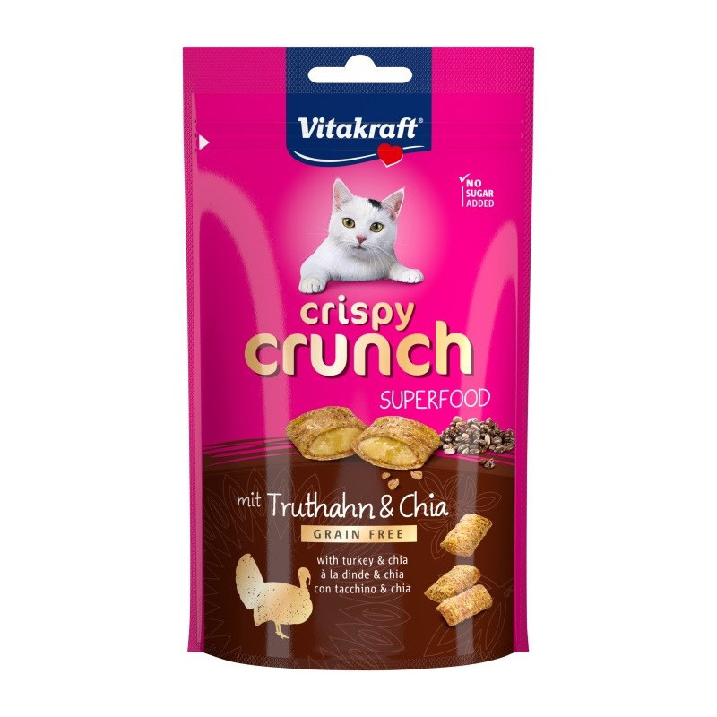 VITAKRAFT Crispy Crunch Turkey with chia - cat treats - 60g