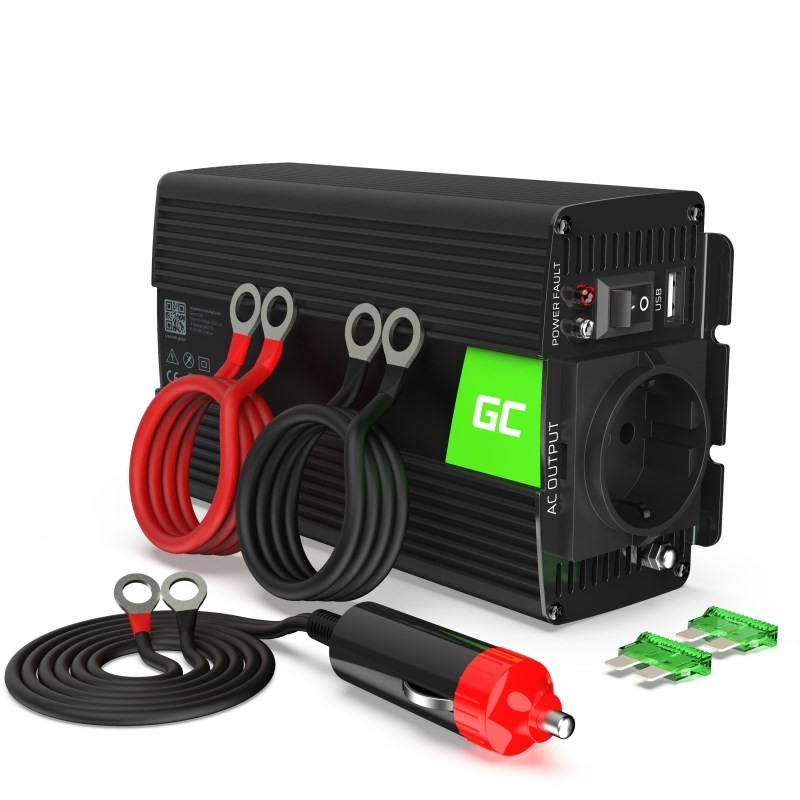 Green Cell INV05DE maitinimo adapteris / inverteris Auto 300 W Black