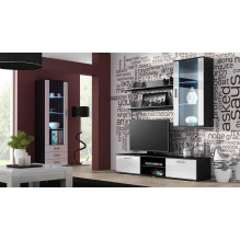 Cama TV stand SOHO 180 black / white gloss