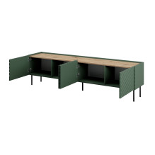 4D RTV cabinet ONDA 200x40xH54.35 green (standing or wall mounted)