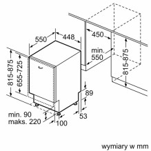 Bosch Serie 4 SPV4EMX10E indaplovė Pilnai įmontuojama 10 stalčių C