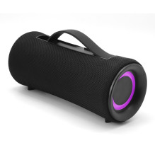 Gembird SPK-BT-LED-04 nešiojamas belaidis boombox Bluetooth garsiakalbis, LED, juodas