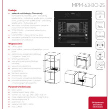 MPM-63-BO-25 built-in electric oven Black