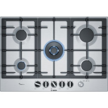 Bosch Serie 6 PCQ7A5M90 kaitlentė Nerūdijantis plienas Įmontuotas 75 cm Dujos 5 zona (-os)