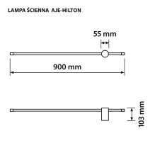 Activejet LED wall lamp AJE-HILTON Patina WW