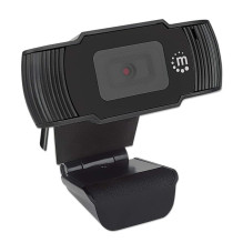 Manhattan USB Webcam, Two Megapixels (Clearance Pricing), 1080p Full HD, USB-A, Integrated Microphone, Adjustable Clip B