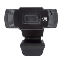 Manhattan USB Webcam, Two Megapixels (Clearance Pricing), 1080p Full HD, USB-A, Integrated Microphone, Adjustable Clip B