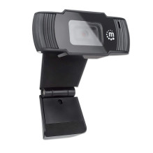 Manhattan USB Webcam, Two Megapixels (Clearance Pricing), 1080p Full HD, USB-A, Integrated Microphone, Adjustable Clip B