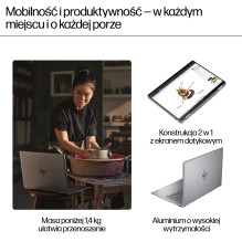 HP Envy x360 2-in-1 nešiojamasis kompiuteris 14-fa0400nw AMD Ryzen™ 5 8640HS hibridinis (du viename) 35,6 cm (14 colių) 