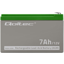 Qoltec 53030 AGM battery , 12V , 7Ah