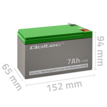 Qoltec 53030 AGM battery , 12V , 7Ah