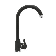 BALI sink (62x44) 1B1D black + Lungo mixer tap