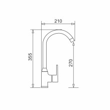 BALI sink (62x44) 1B1D black + Lungo mixer tap