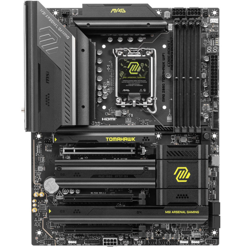 MSI MAG Z890 TOMAHAWK WIFI pagrindinė plokštė Intel Z890 LGA 1851 (Socket V1) ATX