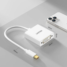 UNITEK ADAPTER USB-C-DVI 1080P@60HZ,WHITE,15CM M / F