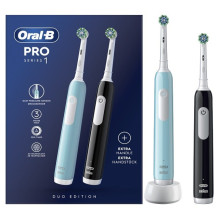 Braun Oral-B Pro Series 1 Duo elektrinis dantų šepetėlis juodas ir mėlynas