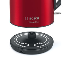 Bosch TWK3P424 electric kettle 1.7 L 2400 W Grey, Red