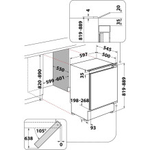 Whirlpool WBUFZ011 Vertikalus šaldiklis Integruotas 91 L E Baltas