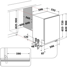 Indesit DIO 3C24 AC E Fully built-in 14 place settings