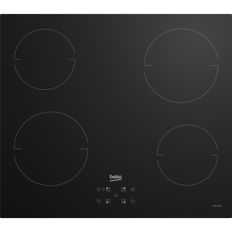 Beko HII64401QT Juoda Įmontuota 60 cm zonos indukcinė kaitlentė 4 zona (-os)