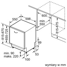 BOSCH SMV4EVX01Ep įmontuojama indaplovė