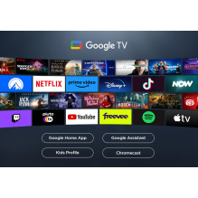 TCL C65 Serie C6 Smart TV QLED 4K 55&quot; 55C655, garso Onkyo su žemųjų dažnių garsiakalbiu, Dolby Vision - Atmos, Goog