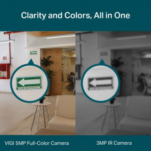 TP-LINK VIGI 5MP Full-Color Turret Network Camera, 4mm