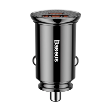 Baseus Circular PPS smart car charger with USB Quick Charge 4.0 QC 4.0 and USB-C PD 3.0 SCP ports black (CCALL-YS01)