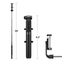 Selfie stick Spigen S540W Bluetooth with tripod - black