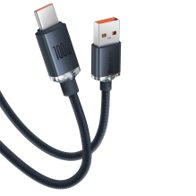 Baseus Crystal Shine Series cable USB cable for fast charging and data transfer USB Type A - USB Type C 100W 1.2m black 