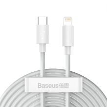 Baseus Simple Wisdom Lightning / USB-C cable 20W 1.5 m 2 pcs - white