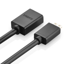 Ugreen adapterio laidas HDMI (moteris) - mini HDMI (vyriškas) 4K 60 Hz Ethernet HEC ARC garsas 32 kanalai 22 cm juodas (