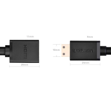 Ugreen adapter cable HDMI (female) - mini HDMI (male) 4K 60 Hz Ethernet HEC ARC audio 32 channels 22 cm black (20137)