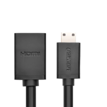 Ugreen adapterio laidas HDMI (moteris) - mini HDMI (vyriškas) 4K 60 Hz Ethernet HEC ARC garsas 32 kanalai 22 cm juodas (