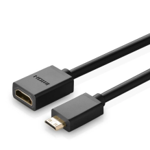 Ugreen adapter cable HDMI (female) - mini HDMI (male) 4K 60 Hz Ethernet HEC ARC audio 32 channels 22 cm black (20137)