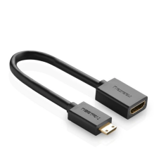 Ugreen adapter cable HDMI (female) - mini HDMI (male) 4K 60 Hz Ethernet HEC ARC audio 32 channels 22 cm black (20137)