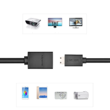 Ugreen adapter cable HDMI (female) - mini HDMI (male) 4K 60 Hz Ethernet HEC ARC audio 32 channels 22 cm black (20137)