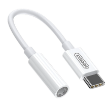 Joyroom SH-C1 ausinių mini lizdas 3,5 mm (moteris) / USB-C (vyriškas) adapteris - baltas