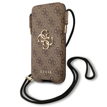 Guess Phone bag GUHCP12M4GPSBR 6.1&quot; brown / brown 4G Metal Logo