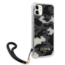 Guess GUHCN61KSARBK iPhone 11 6,1&quot; / Xr juodas / juodas kietas dėklas Camo Collection